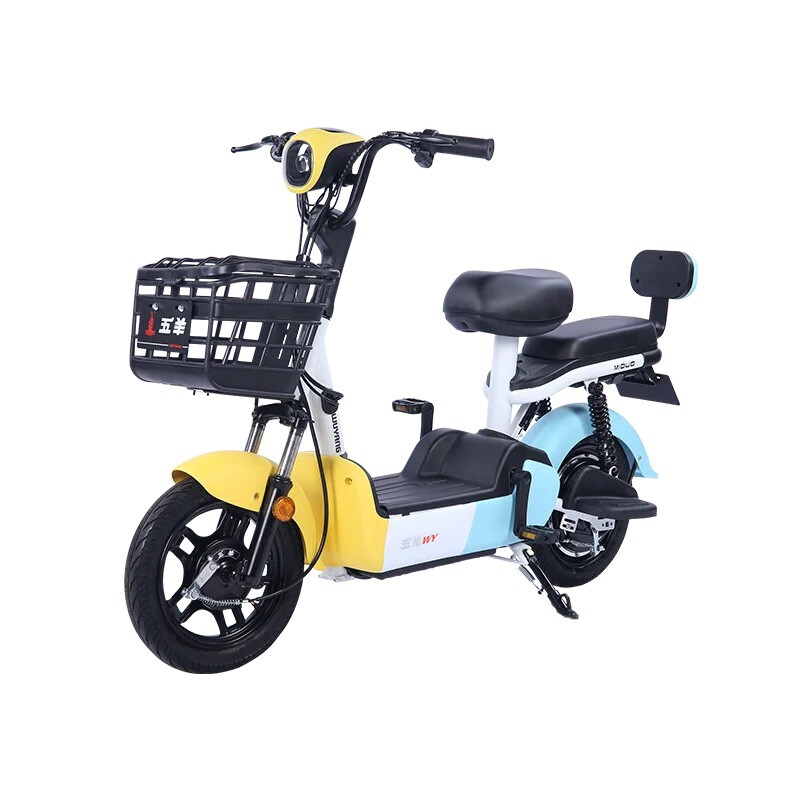 五羊本田電動(dòng)車新款48v電動(dòng)自行車新國(guó)標(biāo)可提鋰電小型代步電車電瓶車 裸車不含電池不含充電器不含 12ah 48V